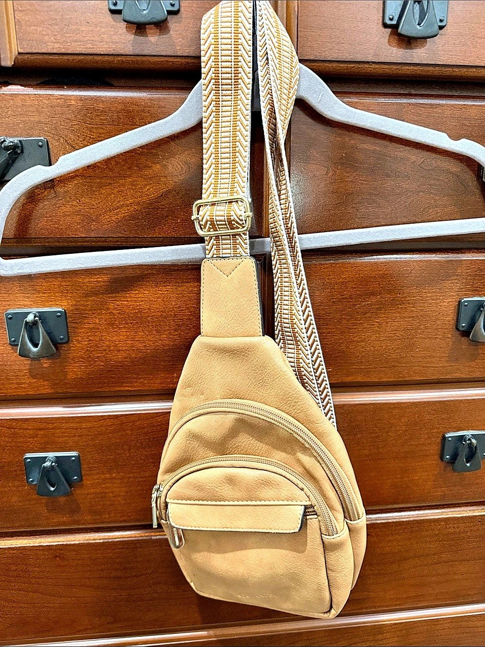 Brown Sling Backpack